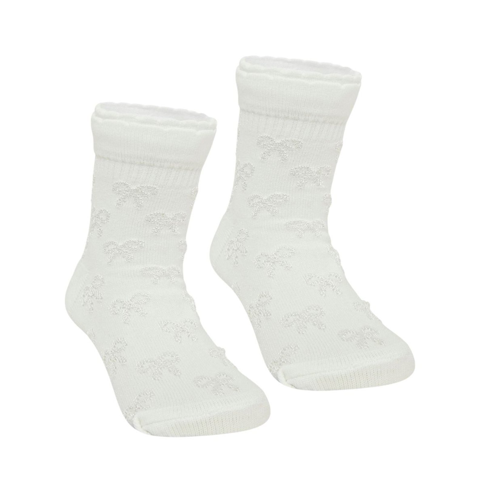 Meias Menina Cano Alto Off White Selene
