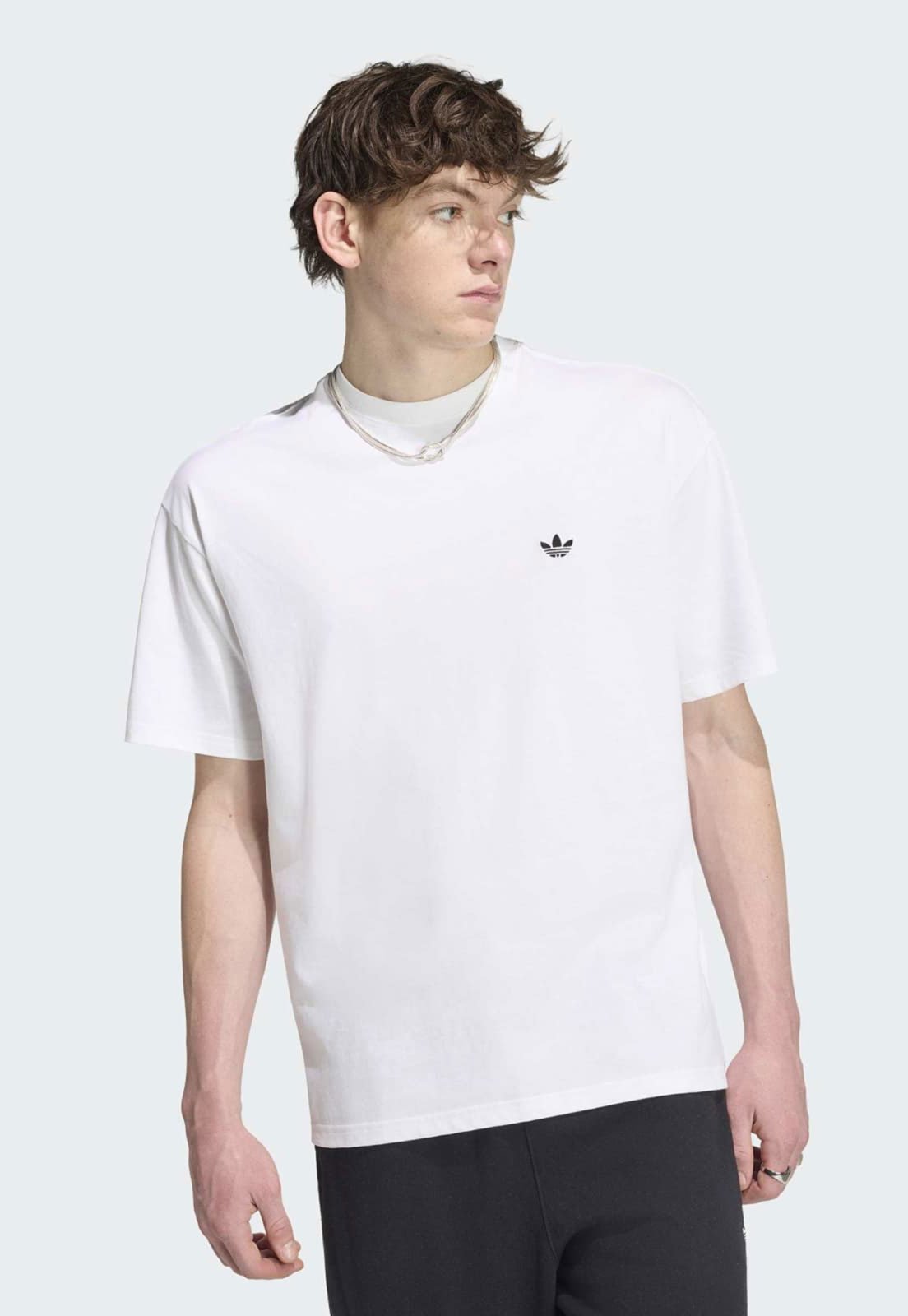 Camiseta Masculina adidas Originals Trefoil Essentials Branca