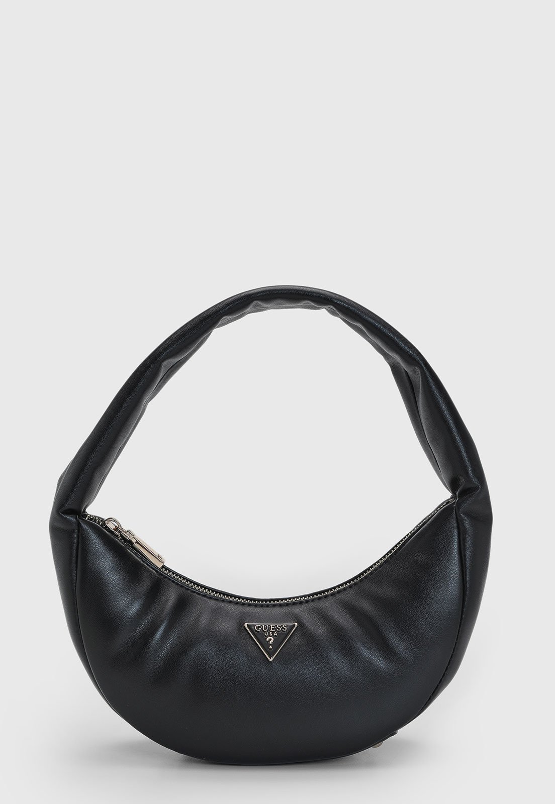 Vista 2 Bolsa Feminina Guess Média Formato Meia-Lua Preta preto Guess preto