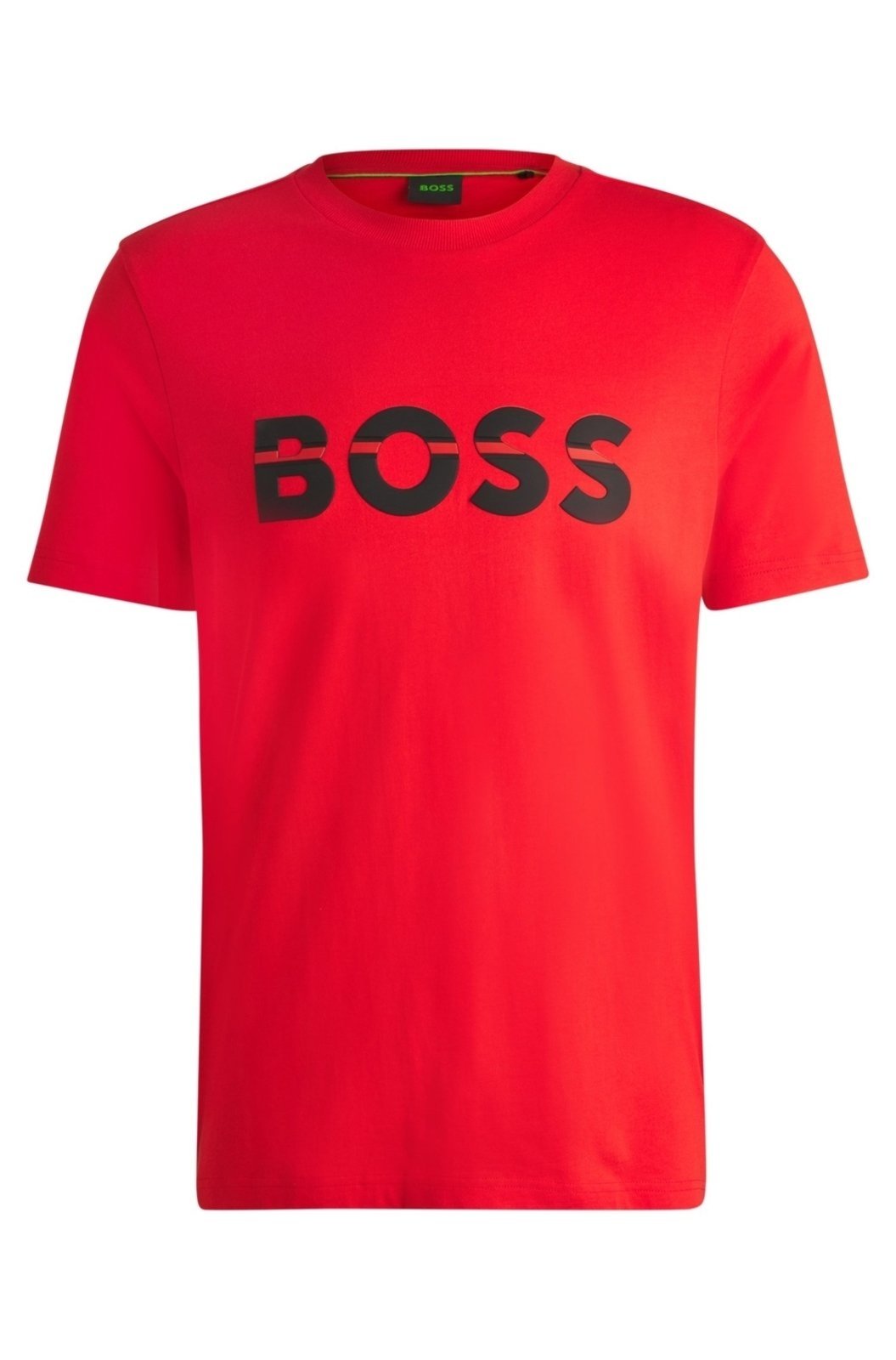 Camiseta Regular De Algodão Com Arte De Logo Vermelho - 6GG