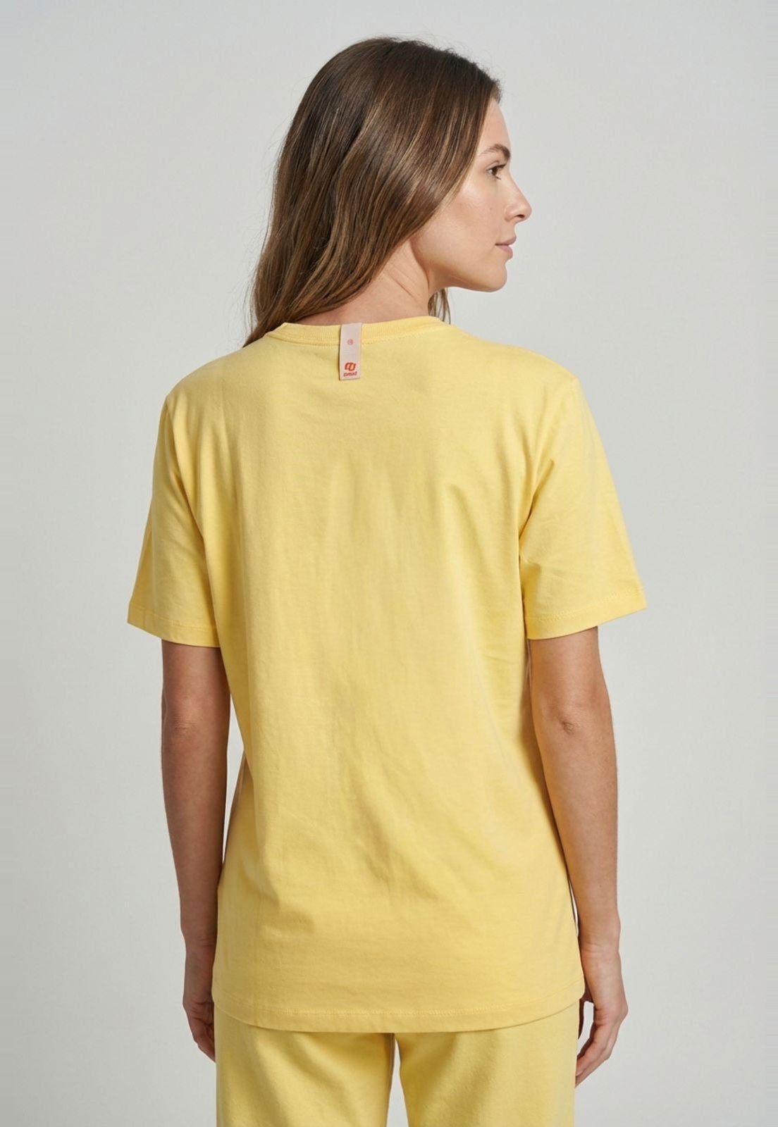 Vista 3 Camiseta Feminina Colcci Estampada Amarela amarelo Colcci amarelo