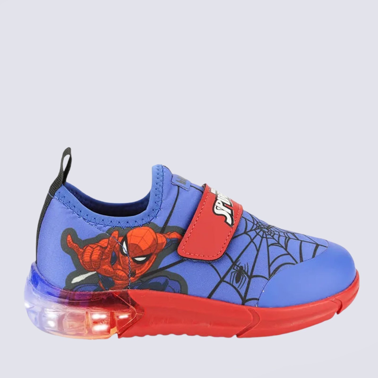 Tênis Bibi Space Luzes Homem Aranha Azul