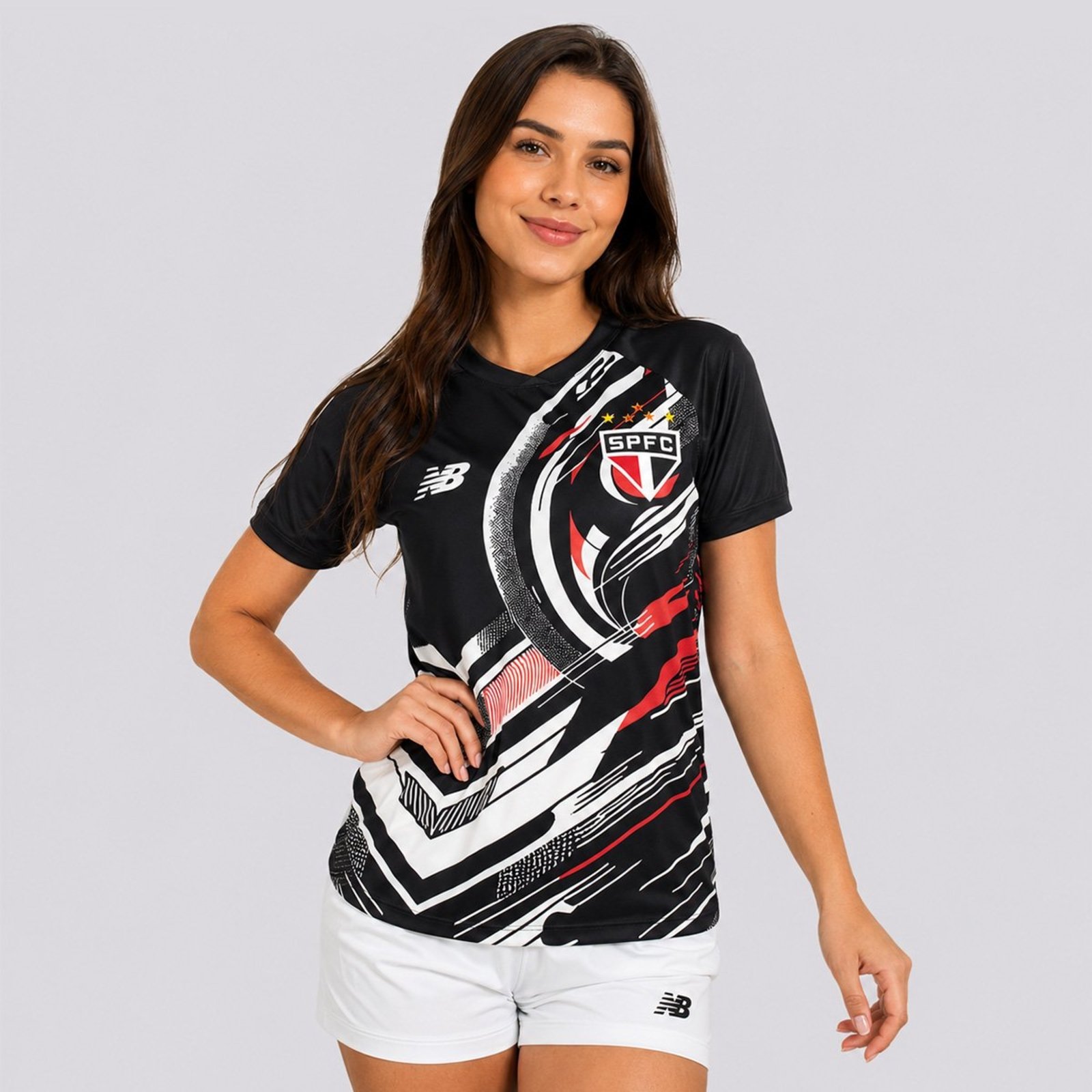 Camisa New Balance São paulo Pre jogo 2025 Feminina