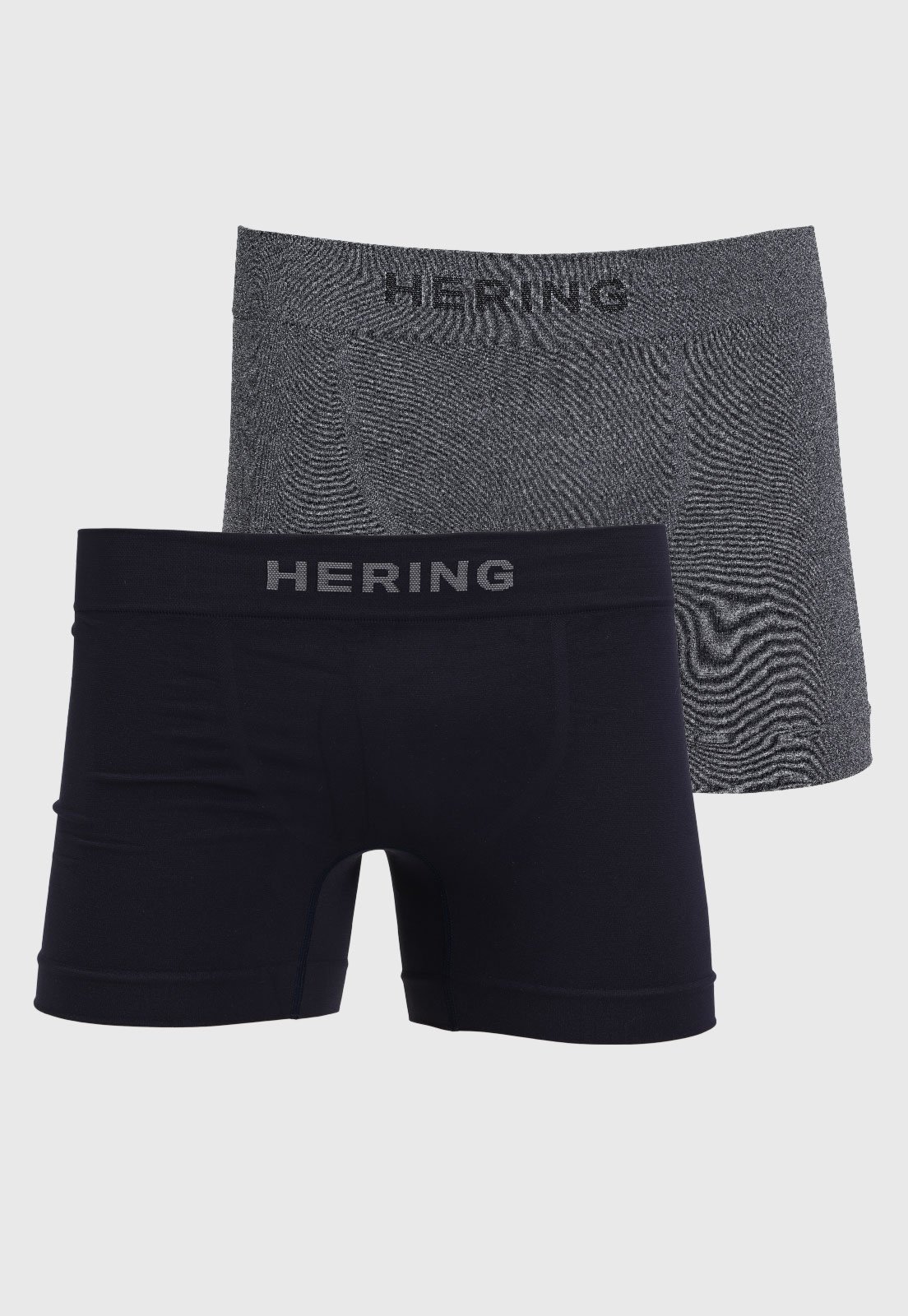 Boxer Masculina Hering Kit Duas Unidades Preta e Cinza