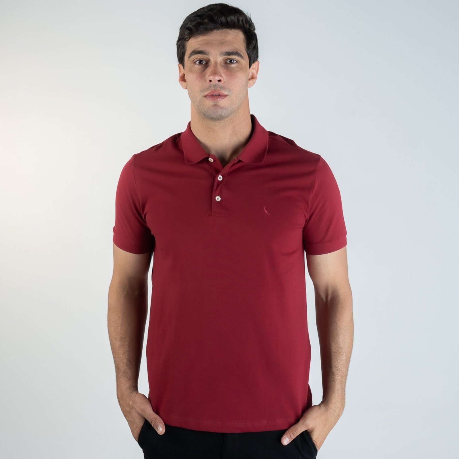 Camisa Polo Reserva Monocromática Bordô