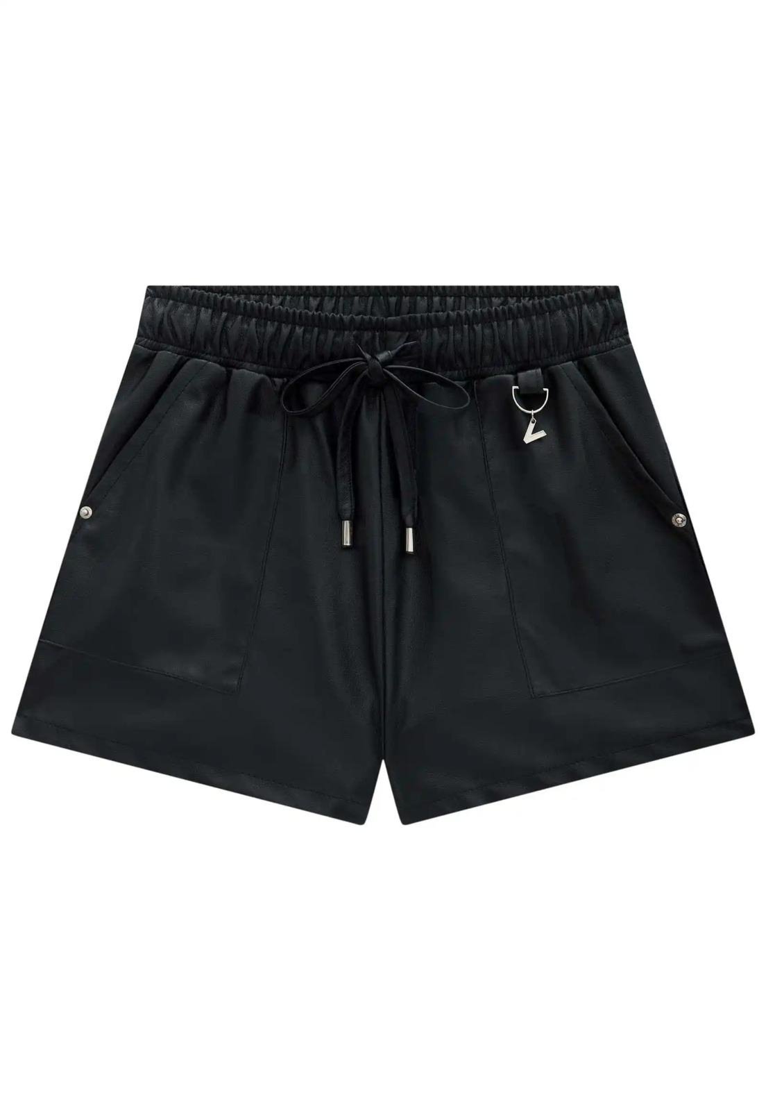 Infantil - Shorts Preto Courinho Vic Vicky 10 Preto
