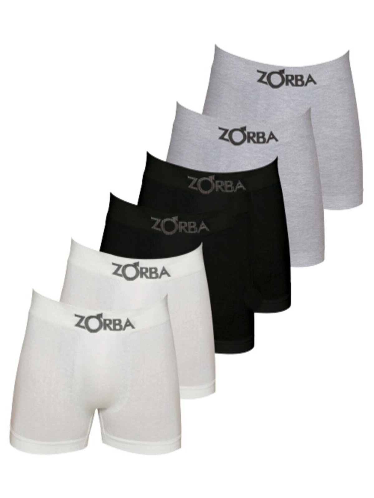 Kit com 6 Cuecas Boxer Zorba 781 Branco