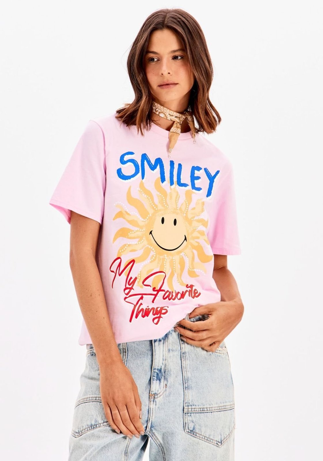 T-shirt Oversized Alongada Smiley My Favorite Things
