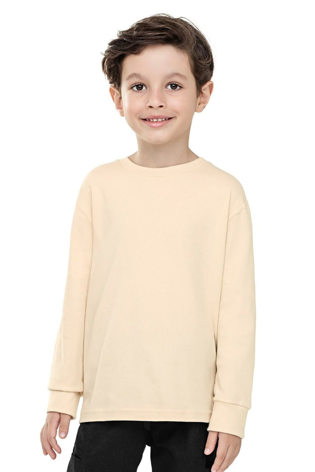Infantil - Camiseta Longa Menino Suedine Colorittá Bege