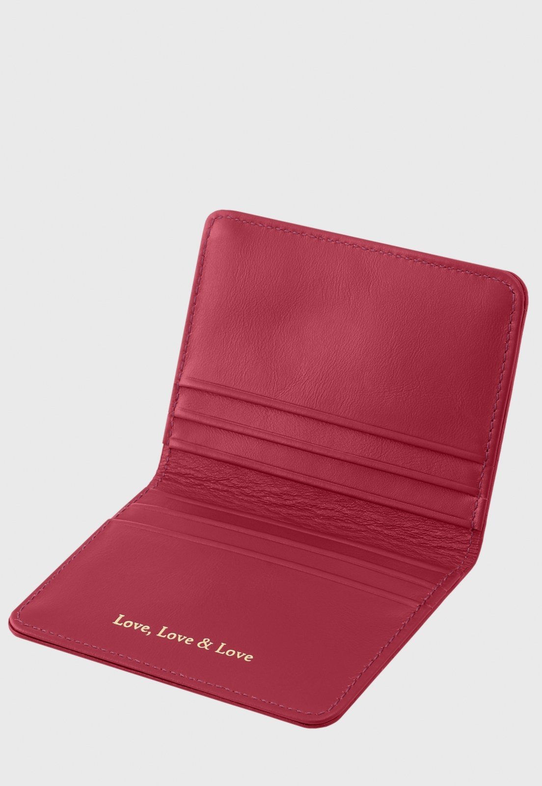 Vista 3 Carteira Couro Mariart Lovezinho vermelho Mariart vermelho