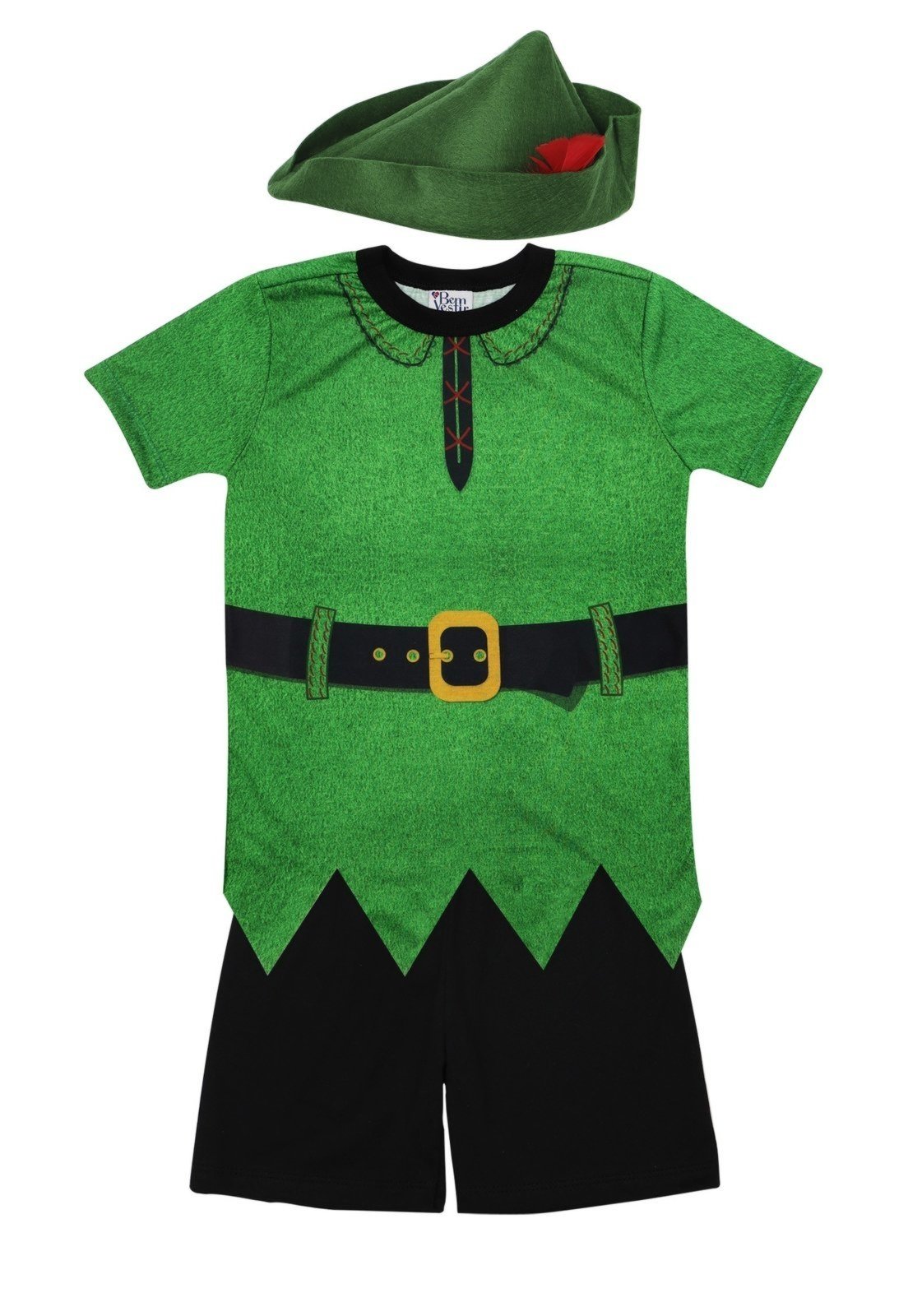 Vista 3 Infantil - Conjunto Bem Vestir Fantasia Duende verde BEM VESTIR verde