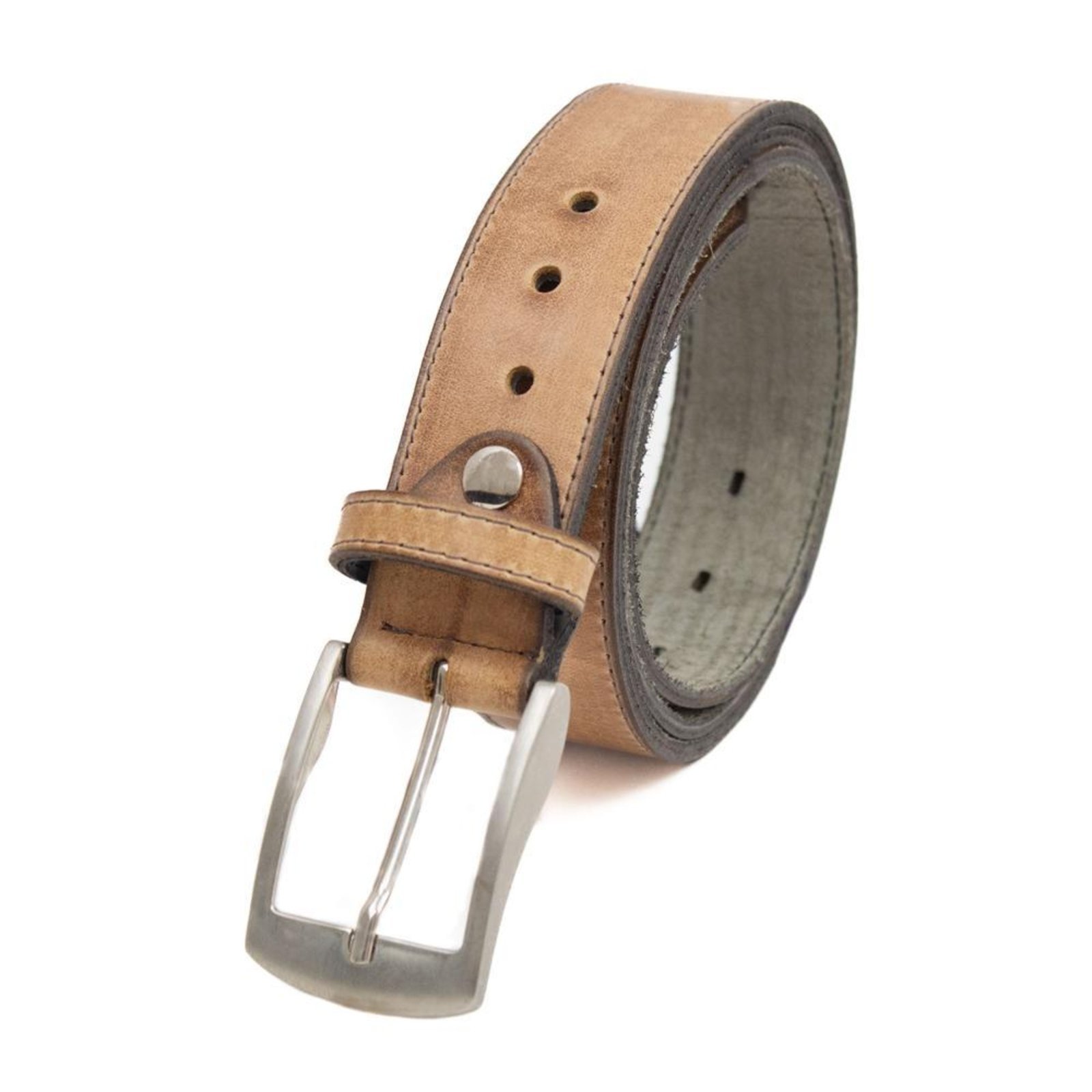 Cinto Masculino Couro Moderno Marrom Claro G Marrom