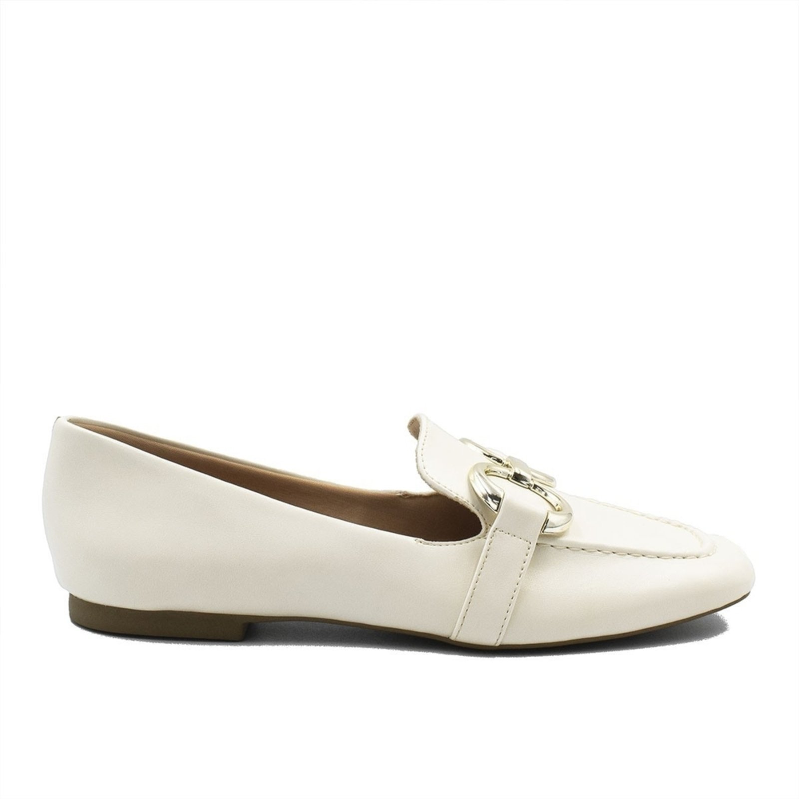Mocassim Zatta Detalhe Mafalda Off White