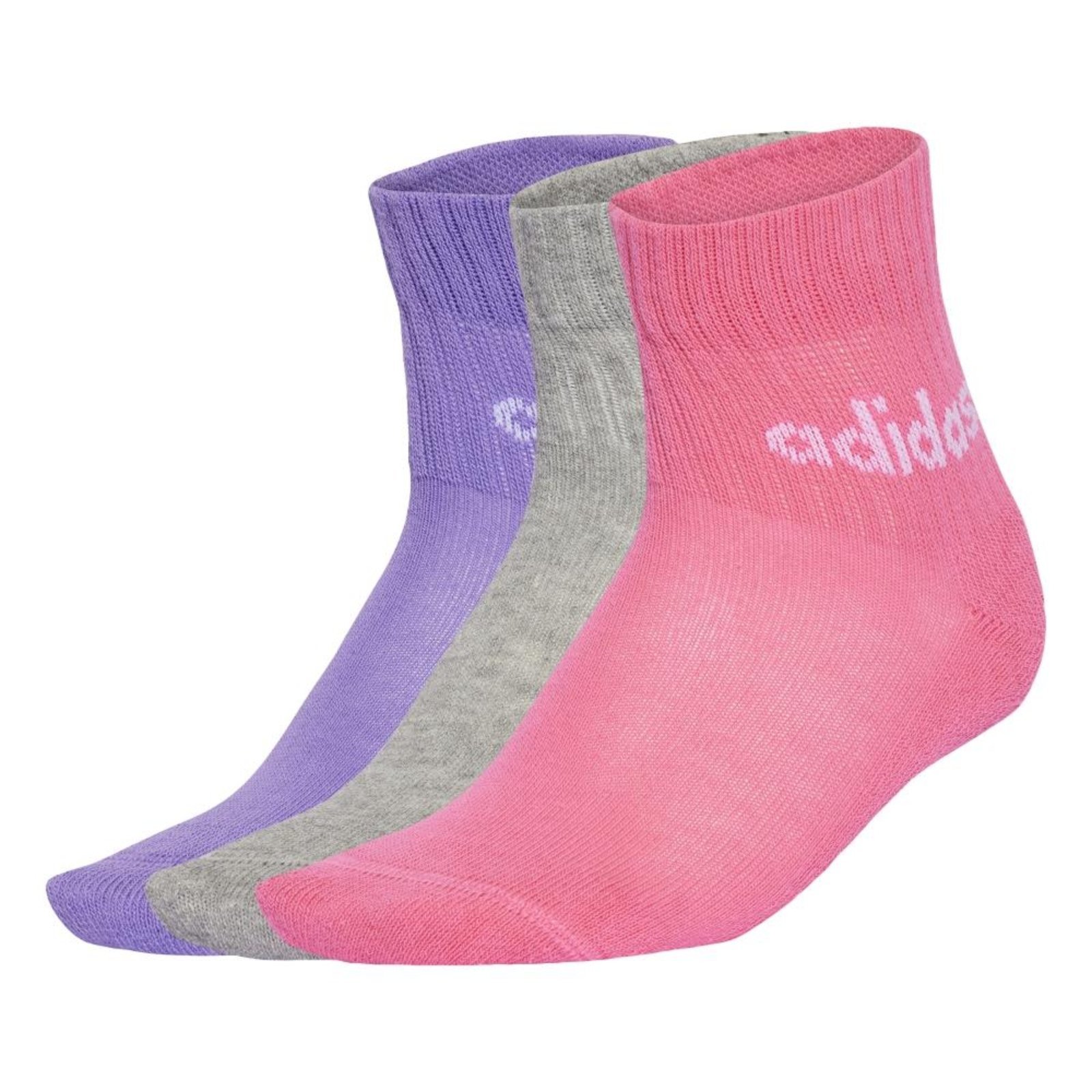 Meias Ankle Linear 5 Pares Infantis Adidas Performance Rosa — R$ 99,99 em Dafiti br