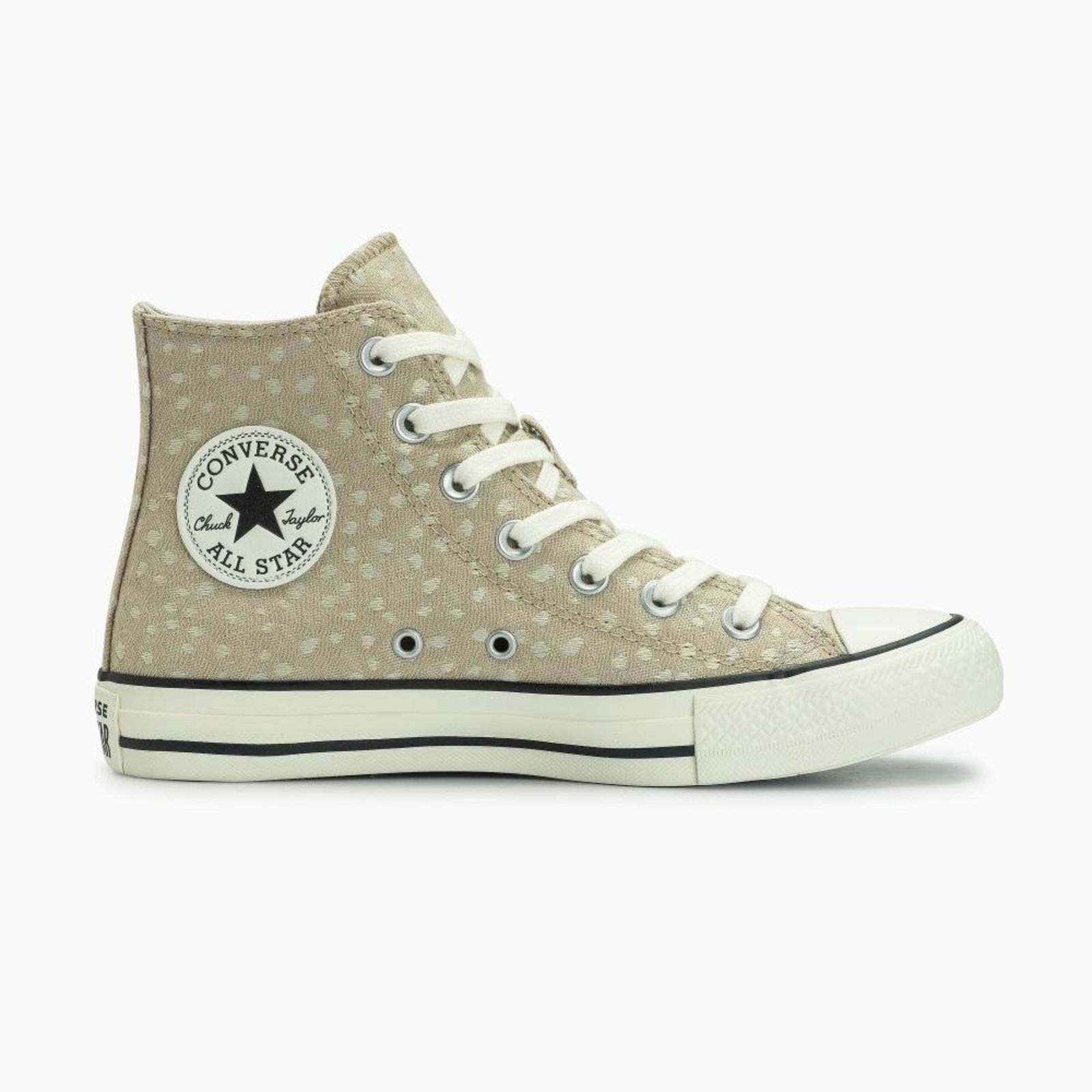 Tênis Chuck Taylor All Star Jacquard Deer Alto Bege