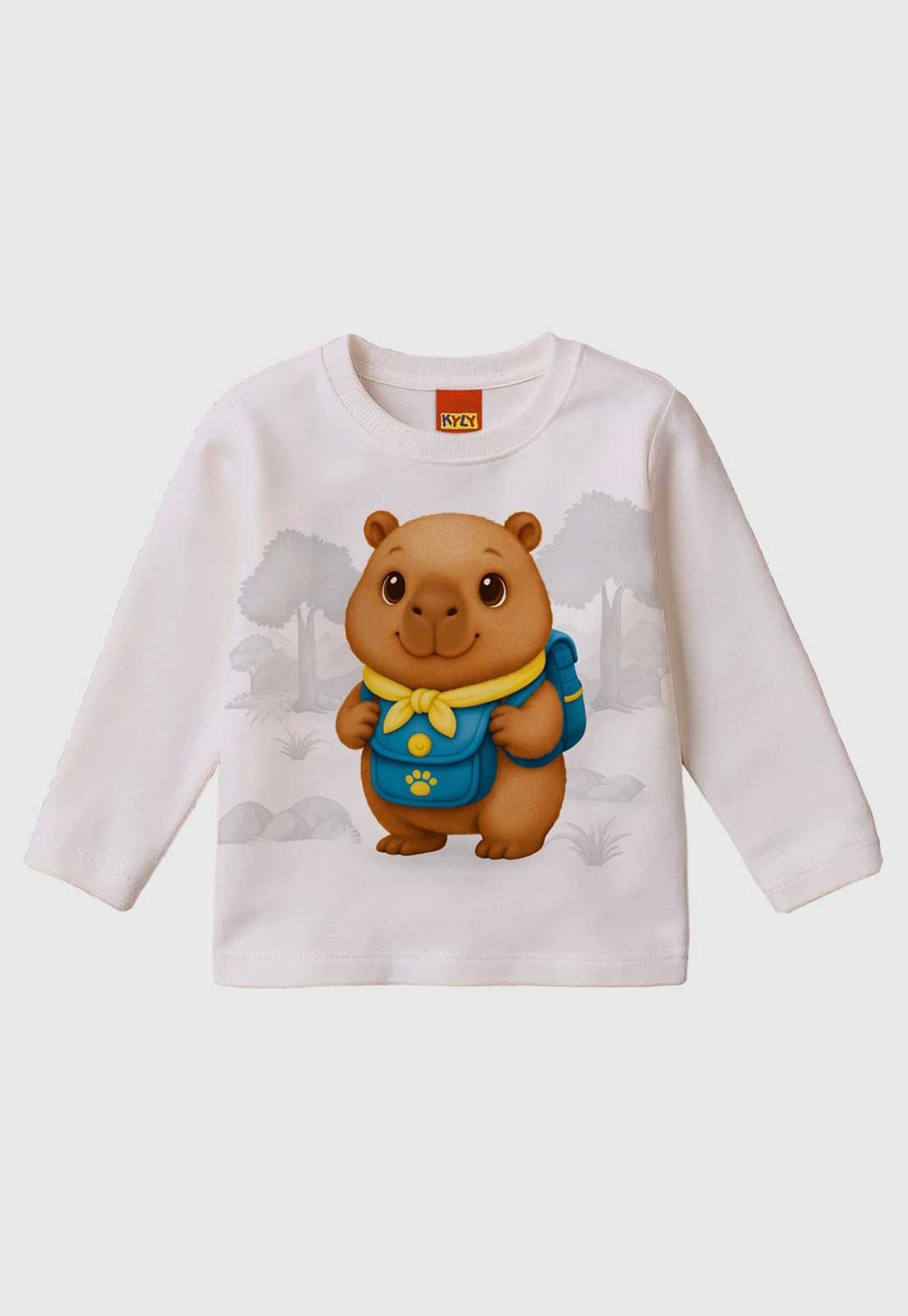 Camiseta Kyly Estampa Ursinho Branca