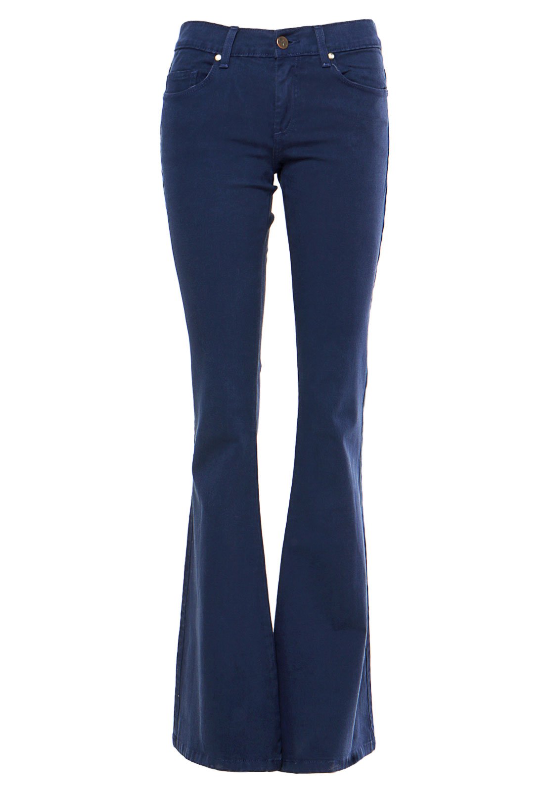 Calça flare deals azul marinho