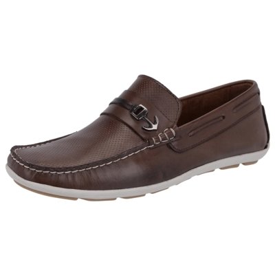 Mocassim Drive Casual 3SL3 Couro Marrom Menor preço em Mocassim Drive Casual 3SL3 Couro Marrom