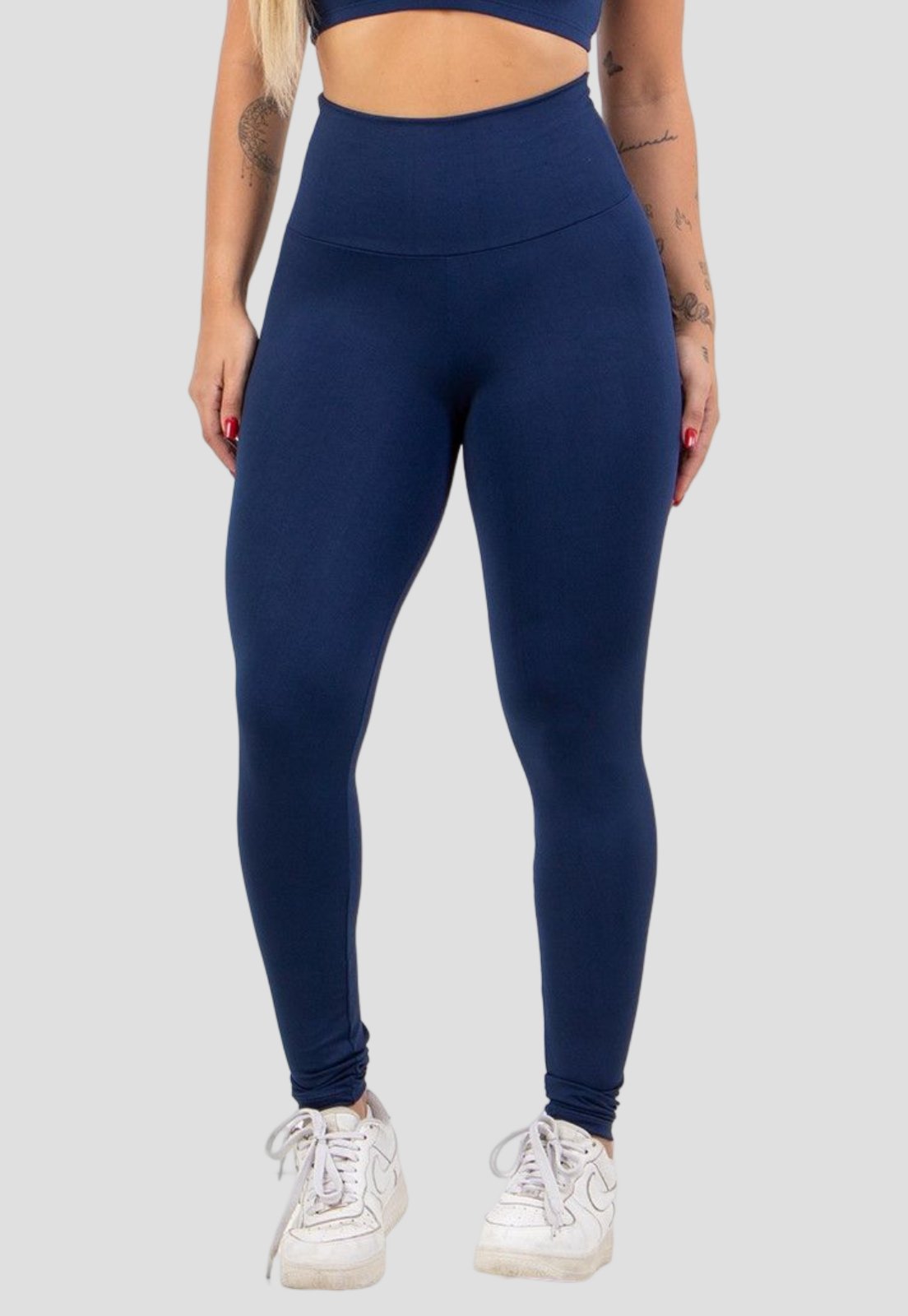 Calça suplex azul marinho fashion