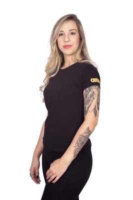 Camiseta 4 Ás Preta Manga Curta Gold Menor preço em Camiseta 4 Ás Preta Manga Curta Gold