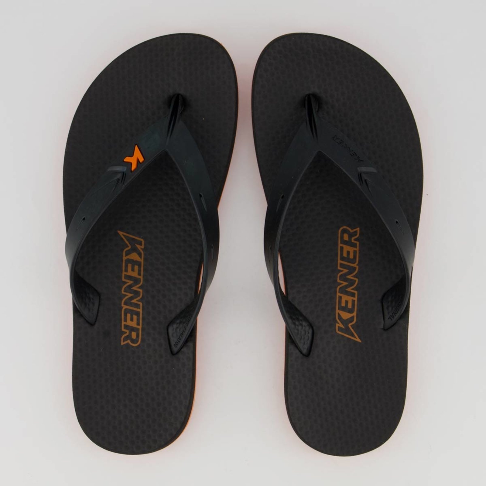 Chinelo Kenner New Summer Preto e Laranja