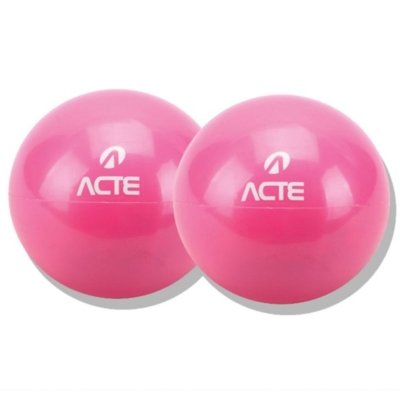 Menor preço em Par de Bolas Tonificadoras com Peso 1KG Rosa – ACTE T55 Rosa