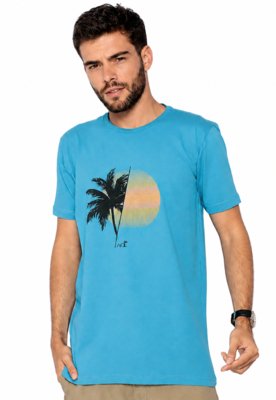 CAMISETA AD FASHION ESTAMPADA AZUL MEDIO