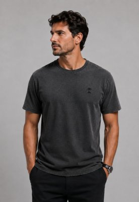 CAMISETA AD FASHION PRETO ESTONADA