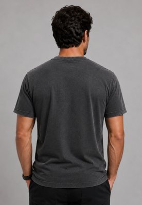 CAMISETA AD FASHION PRETO ESTONADA