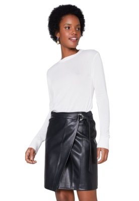 Blusa AMARO Manga Longa Tricot Basic Off-White Menor preço em Blusa AMARO Manga Longa Tricot Basic Off-White