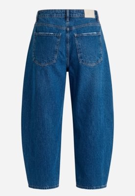 Calça Barrel Jeans - Azul Médio