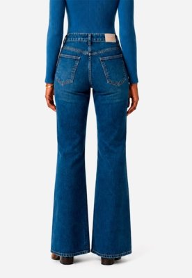 Calça Flare Jeans - Azul Médio