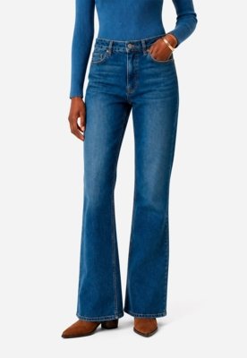Calça Flare Jeans - Azul Médio