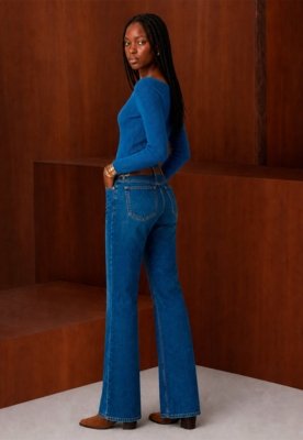 Calça Flare Jeans - Azul Médio