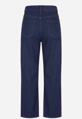 Calça Reta Jeans - Azul Escuro