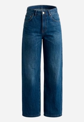 Calça Reta Jeans - Azul Médio