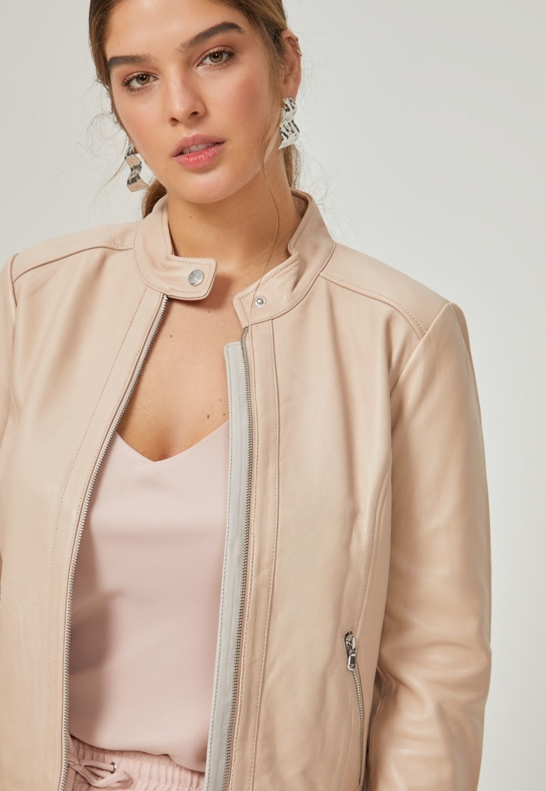 jaqueta de couro pelica feminina