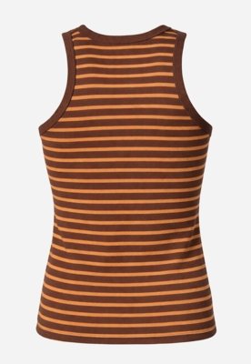 Regata Halter Listrada - Marrom