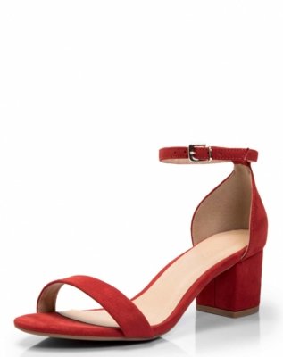 Sandália AMARO Pulseira Salto Grosso Baixo Vermelho Mercurio Menor preço em Sandália AMARO Pulseira Salto Grosso Baixo Vermelho Mercurio
