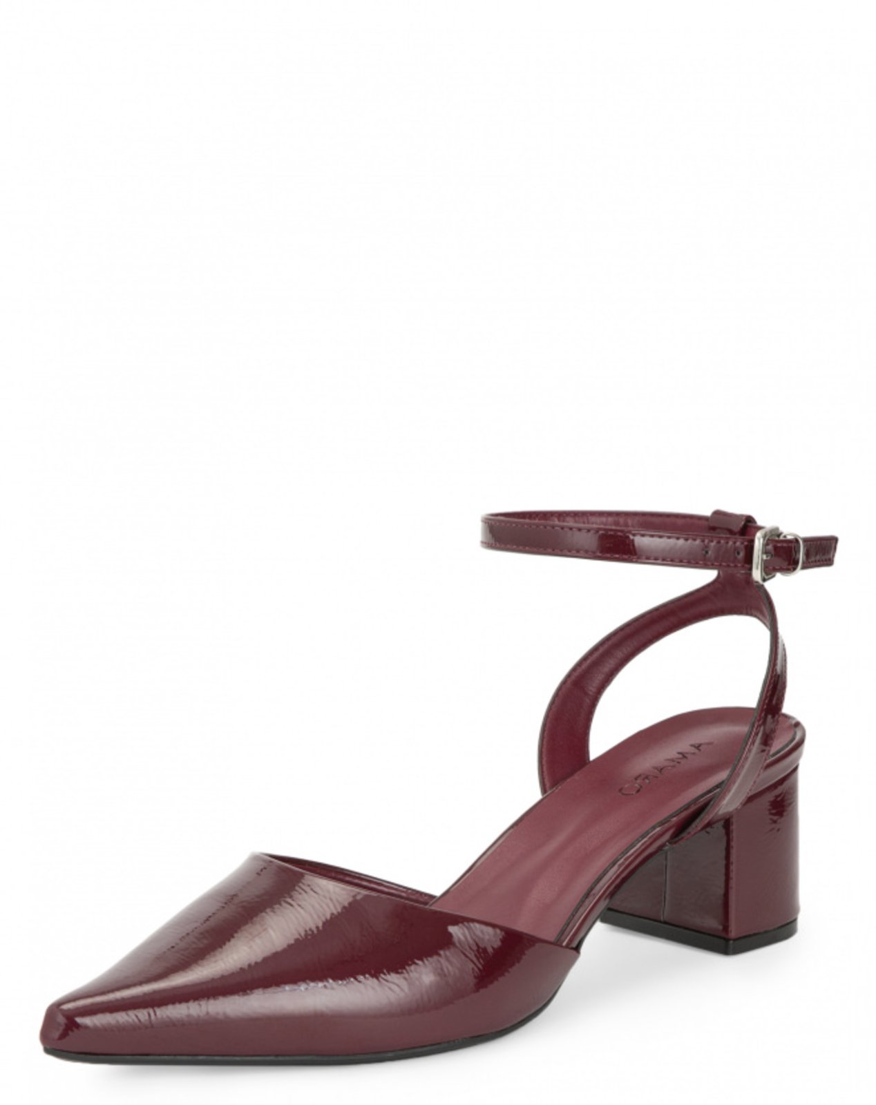 scarpin marsala salto grosso