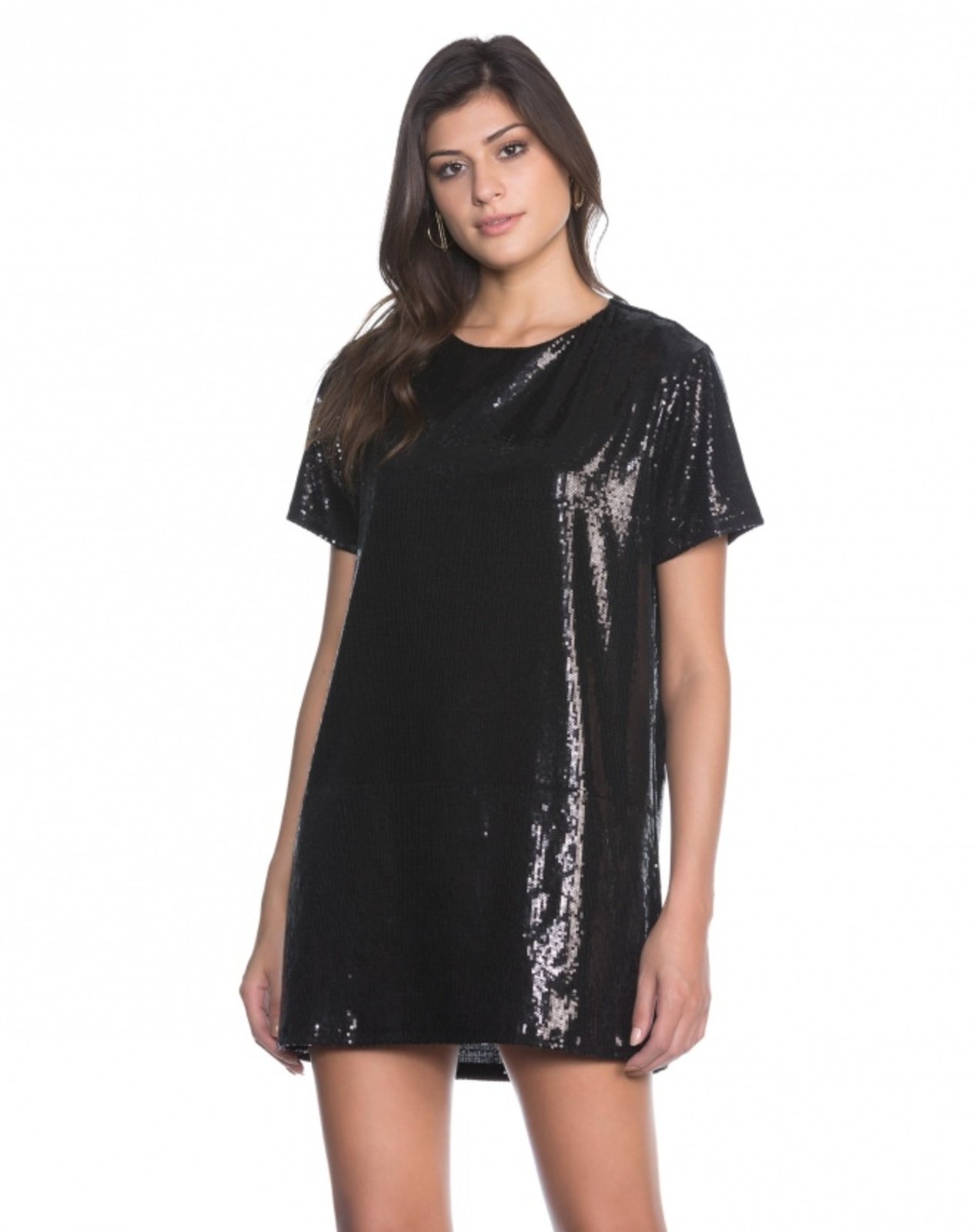 Vestido preto hot sale estilo camiseta