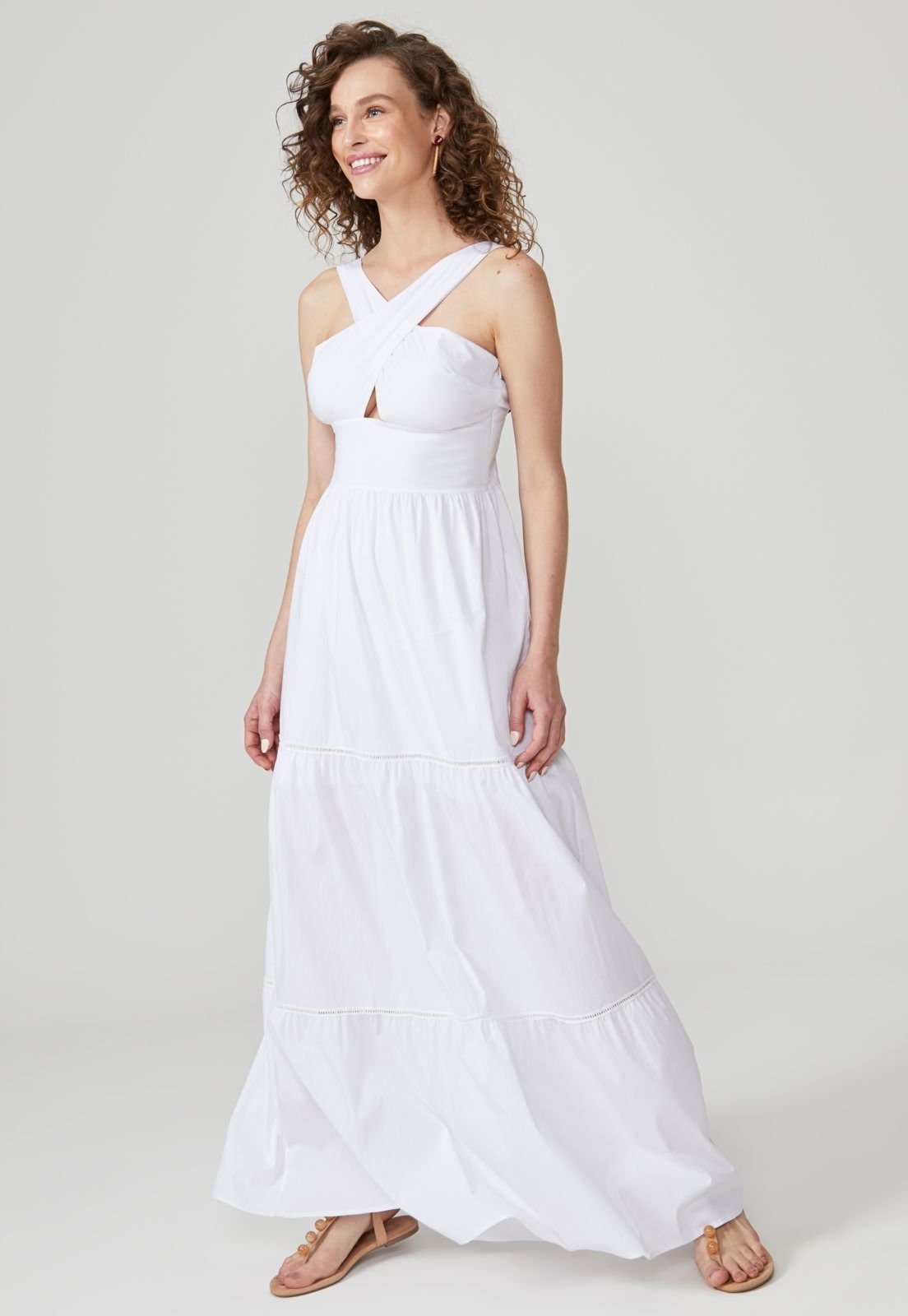 vestido branco de algodão