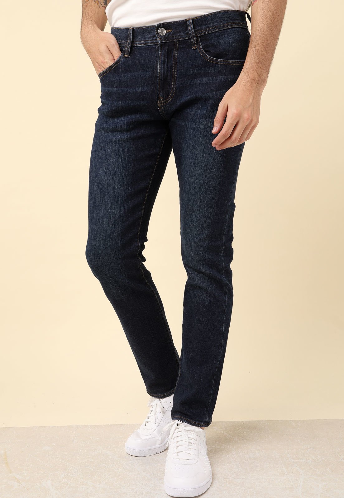 Calça Jeans AX ARMANI EXCHANGE Skinny Estonada Azul