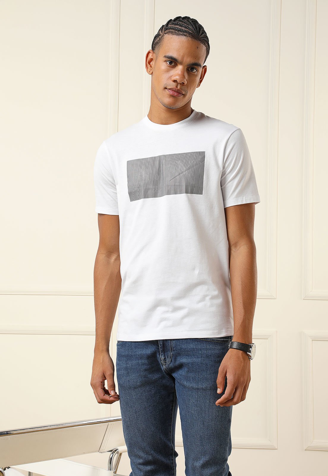 Camiseta AX ARMANI EXCHANGE Logo Branca