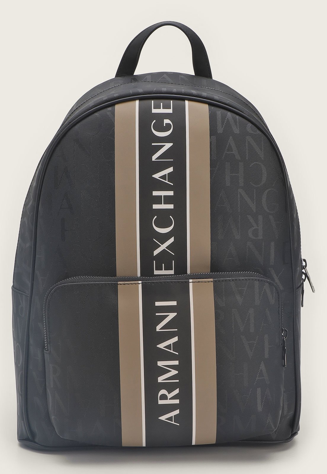 Mochila Ax Armani Exchange Monograma Preta Compre Agora Dafiti Brasil