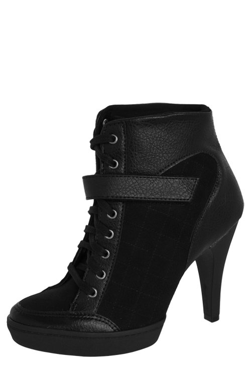 ankle boot com cadarço