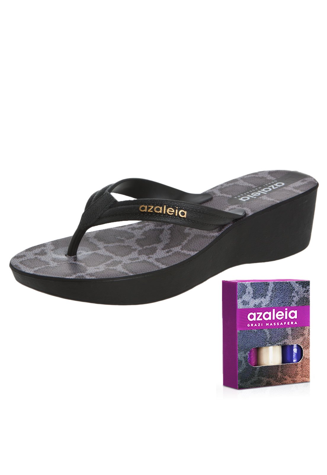 chinelo alto azaleia