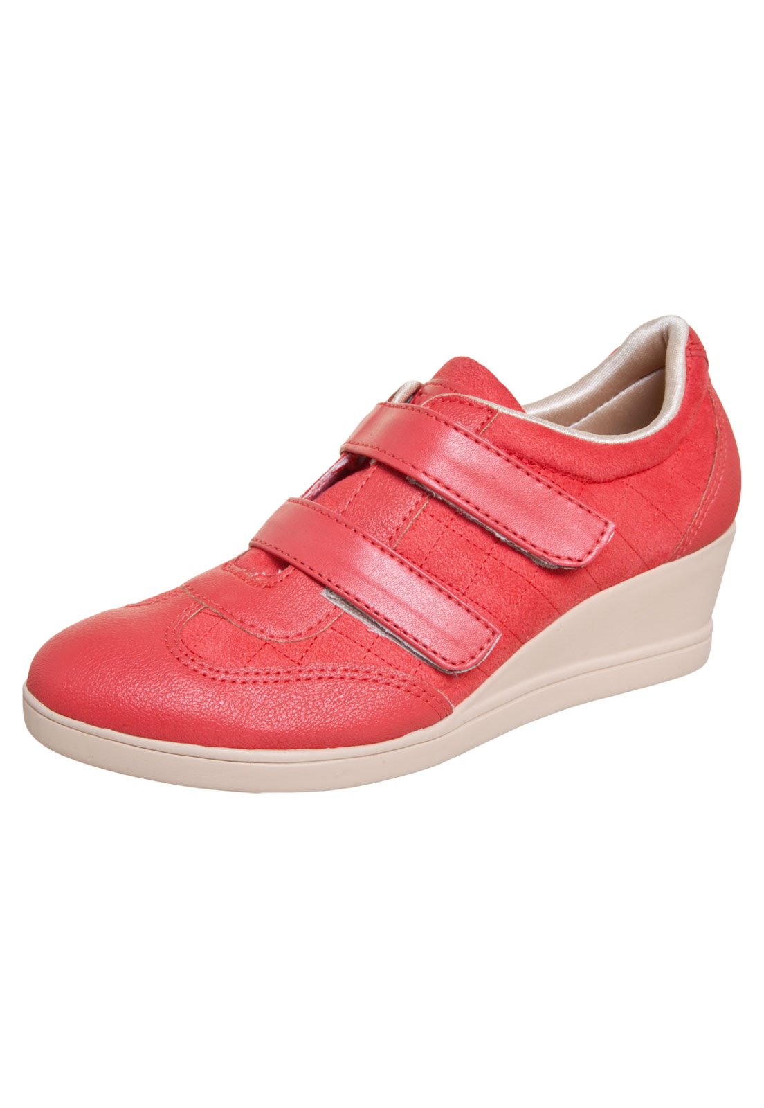 tenis anabela vermelho