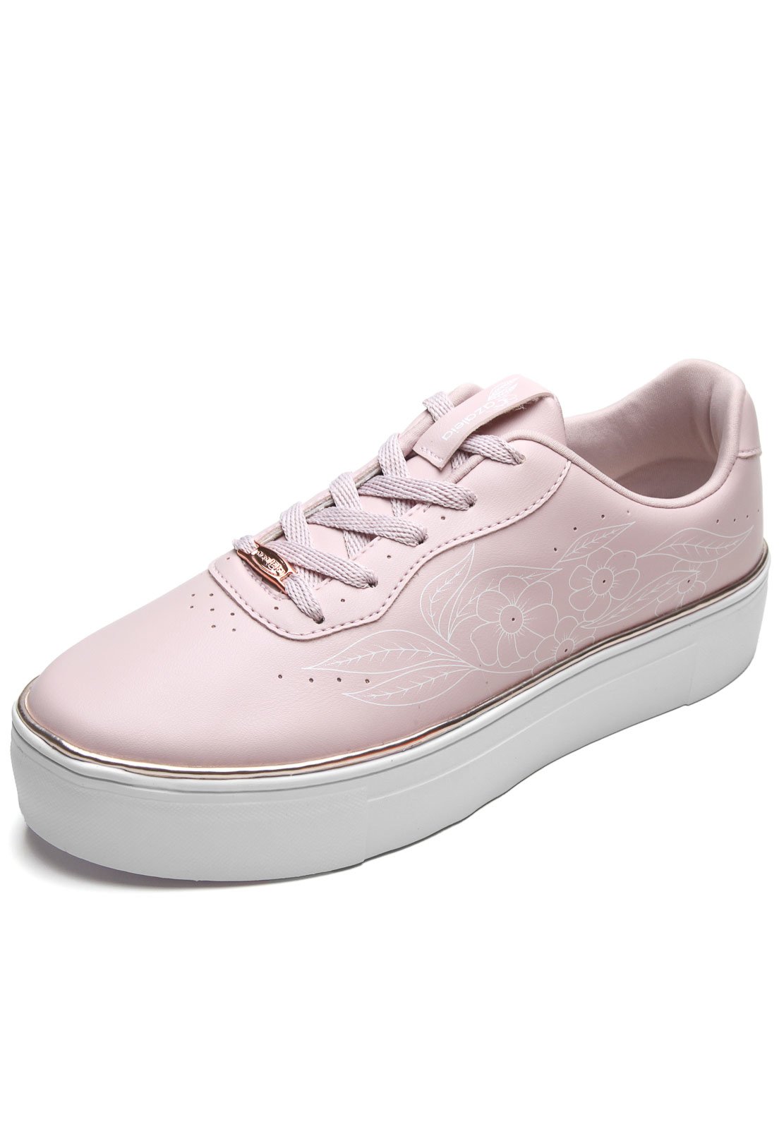 Tenis azaleia clearance rosa metalico