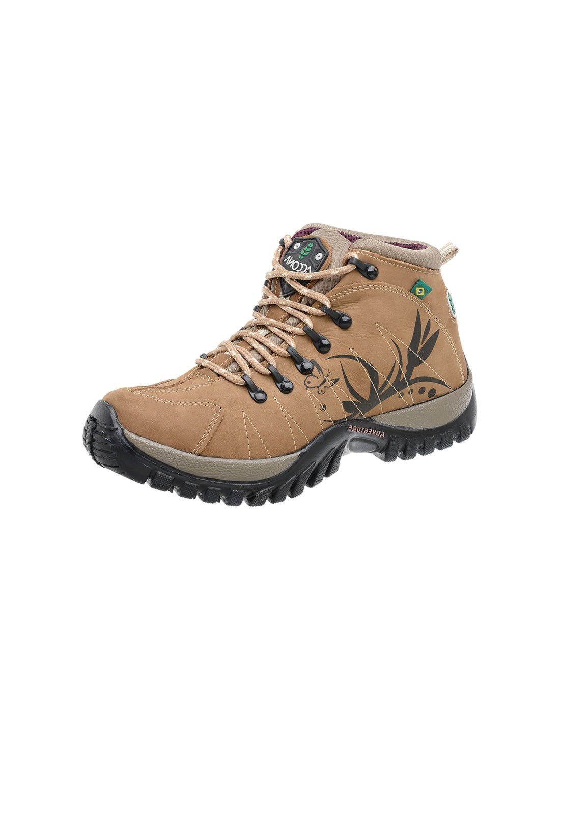 bota adventure feminino em couro nobuck